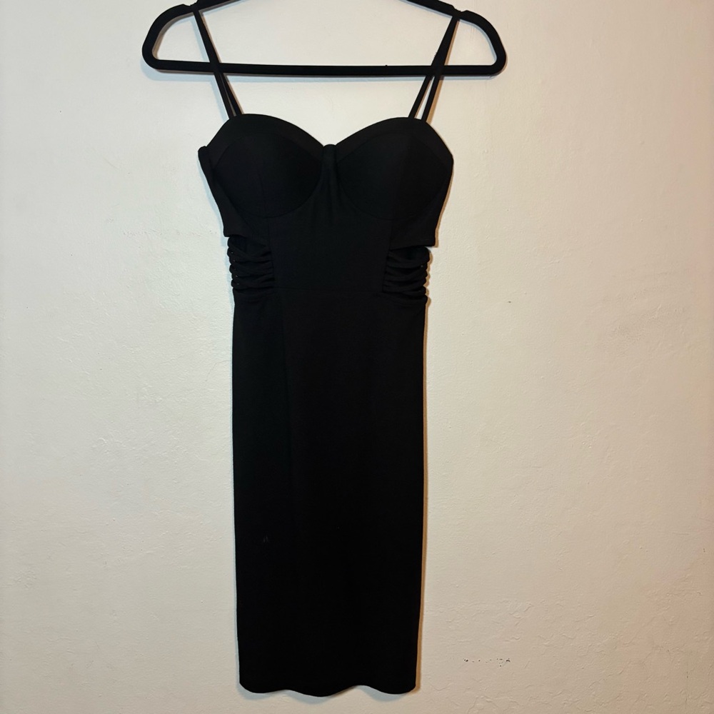 Body Con Black Dress with side cut outs